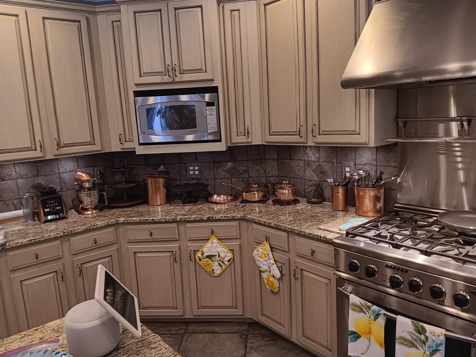 Beautiful kitchen with copper accents