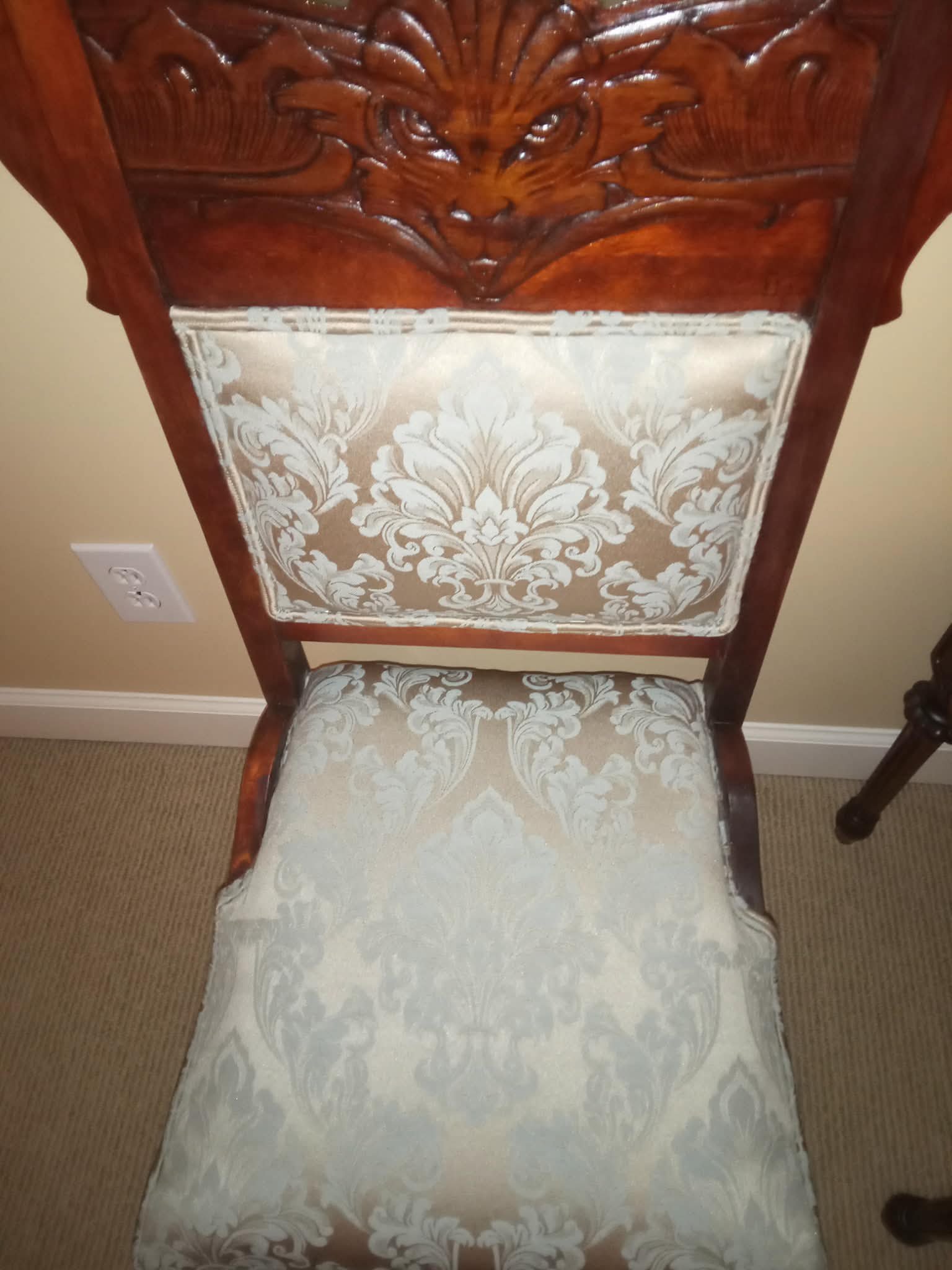 After — back and seat upholstery detail