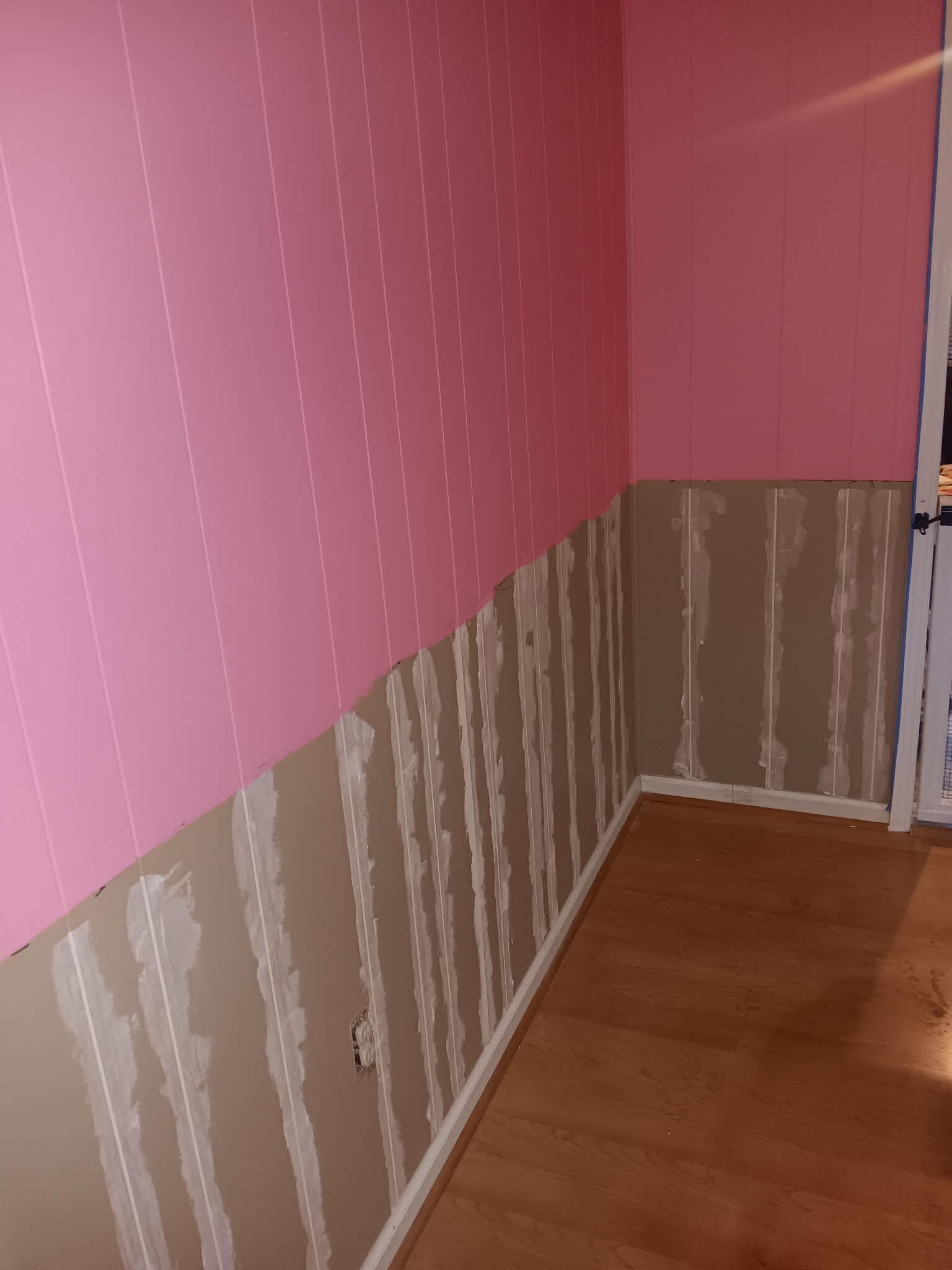 In progress — wallpaper installation